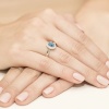 Pierścionek W0304 Topaz London Blue 0,50ct białe złoto