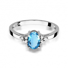 Pierścionek W0308 Topaz Swiss 0,90ct białe złoto