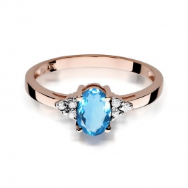 Pierścionek W0308 Topaz Swiss 0,90ct różowe złoto