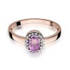Pierścionek W0330 Ametyst 0,40ct różowe złoto