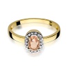 Pierścionek W0330 Morganit 0,40ct żółte złoto