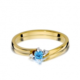 Pierścionek W0346 Topaz Swiss 0,15ct żółte złoto
