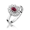 Pierścionek W0354 Rodolit 0,50ct białe złoto