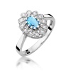 Pierścionek W0354 Topaz Swiss 0,50ct białe złoto