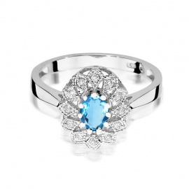 Pierścionek W0354 Topaz Swiss 0,50ct białe złoto