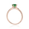 Pierścionek W0557 Szmaragd 0,50ct różowe złoto
