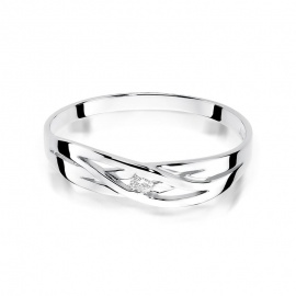 Pierścionek W0156 Diament 0,04ct białe złoto