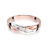 Pierścionek W0156 Diament 0,04ct różowe złoto