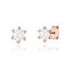Kolczyki K0222 Diament Laboratoryjny 2 x 0,30ct różowe złoto