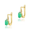 Kolczyki K0011 Szmaragd 2 x 0,40ct żółte złoto
