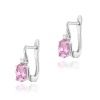 Kolczyki K0011 Szafir Różowy 2 x 0,45ct białe złoto