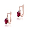 Kolczyki K0011 Rubin 2 x 0,60ct różowe złoto