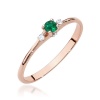 Pierścionek W0614 Szmaragd 0,15ct różowe złoto