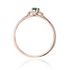 Pierścionek W0614 Szmaragd 0,15ct różowe złoto