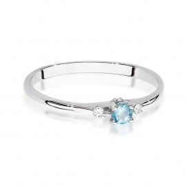 Pierścionek W0614 Topaz Swiss 0,15ct białe złoto