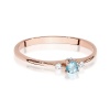 Pierścionek W0614 Topaz Swiss 0,15ct róźowe złoto