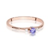 Pierścionek W0614 Tanzanit 0,15ct różowe złoto