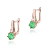 Kolczyki K0572 Szmaragd 2 x 0,50ct różowe złoto
