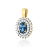 Zawieszka Z0303 Topaz London Blue 0,50ct żółte złoto