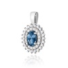 Zawieszka Z0303 Topaz London Blue 0,50ct białe złoto