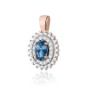 Zawieszka Z0303 Topaz London Blue 0,50ct różowe złoto