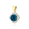 Zawieszka Z0571 Topaz London Blue 0,50ct żółte złoto