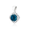 Zawieszka Z0571 Topaz London Blue 0,50ct białe złoto