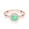 Pierścionek W0572 Szmaragd 0,50ct różowe złoto