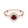 Pierścionek W0572 Granat 0,60ct różowe złoto