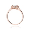 Pierścionek W0572 Biały Szafir 0,60ct różowe złoto