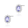 Kolczyki K0514 Tanzanit 2 x 0,40ct białe złoto