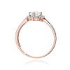 Pierścionek W0603 Białym Szafir 0,60ct różowe złoto