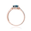 Pierścionek W0603 Topaz London Blue 0,50ct różowe złoto