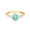 Pierścionek W0603 Szmaragd 0,50ct żółte złoto