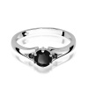 Pierścionek W0076 Czarny Diament 0,50ct białe złoto z czarnymi diamentami