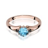 Pierścionek W0076 Topaz Swiss 0,50ct różowe złoto z czarnymi diamentami