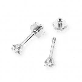 Kolczyki K0029 Diament 2 x 0,02ct białe złoto sztyft zakręcany