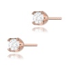Kolczyki K0034 Diament 2 x 0,08ct różowe złoto