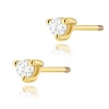 Kolczyki K0035 Diament 2 x 0,04ct żółte złoto sztyft zakręcany