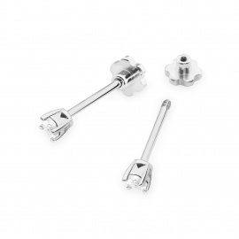 Kolczyki K0503 z diamentami żółte złoto sztyft zakręcany