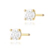 Kolczyki K0058 Diament 2 x 0,08ct żółte złoto sztyft zakręcany