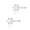 Kolczyki K0222 Diament 2 x 0,10ct białe złoto sztyft zakręcany
