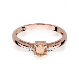 Pierścionek W0010 Morganit 0,40ct różowe złoto