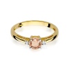Pierścionek W0010 Morganit 0,40ct żółte złoto