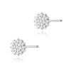 Kolczyki K0401 z diamentami białe złoto sztyft zakręcany