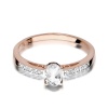 Pierścionek W0067 Biały Szafir 0,50ct różowe złoto