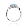 Pierścionek W0182 Topaz Swiss 0,90ct białe złoto