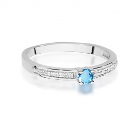 Pierścionek W0288 Topaz Swiss 0,15ct białe złoto
