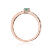 Pierścionek W0288 Szmaragd 0,15ct różowe złoto