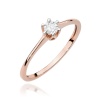 Pierścionek W0628 Diament 0,03ct różowe złoto
